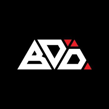 BDD triangle letter logo design with triangle shape. BDD triangle logo design monogram. BDD triangle vector logo template with red color. BDD triangular logo Simple, Elegant, and Luxurious Logo. BDD