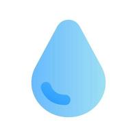 gota de agua con icono plano vector