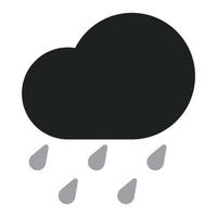 temporada de lluvias con icono de dos tonos vector