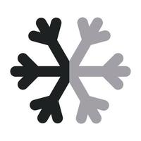 signo de copo de nieve con icono de dos tonos vector