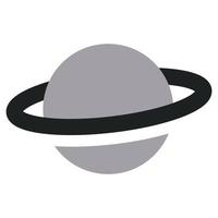 Planet with Ring Two Tone Icon vector