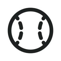 Base Ball with Outline Style vector