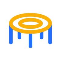 Trampoline Icon with Outline Color vector