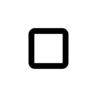 Stop Icon with Outline Style vector