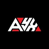 AYX triangle letter logo design with triangle shape. AYX triangle logo design monogram. AYX triangle vector logo template with red color. AYX triangular logo Simple, Elegant, and Luxurious Logo. AYX