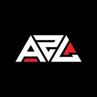 AZL triangle letter logo design with triangle shape. AZL triangle logo design monogram. AZL triangle vector logo template with red color. AZL triangular logo Simple, Elegant, and Luxurious Logo. AZL