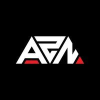 AZN triangle letter logo design with triangle shape. AZN triangle logo design monogram. AZN triangle vector logo template with red color. AZN triangular logo Simple, Elegant, and Luxurious Logo. AZN