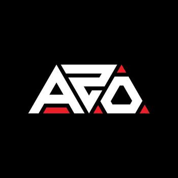 AZO triangle letter logo design with triangle shape. AZO triangle logo design monogram. AZO triangle vector logo template with red color. AZO triangular logo Simple, Elegant, and Luxurious Logo. AZO