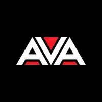 diseño de logotipo de letra triangular ava con forma de triángulo. monograma de diseño de logotipo de triángulo ava. plantilla de logotipo de vector de triángulo ava con color rojo. ava logo triangular logo simple, elegante y lujoso. Ava