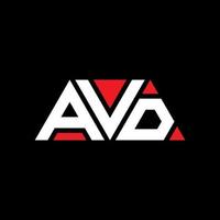 diseño de logotipo de letra de triángulo avd con forma de triángulo. monograma de diseño de logotipo de triángulo avd. plantilla de logotipo de vector de triángulo avd con color rojo. logotipo triangular avd logotipo simple, elegante y lujoso. avd