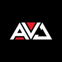 diseño de logotipo de letra triangular avj con forma de triángulo. monograma de diseño de logotipo de triángulo avj. plantilla de logotipo de vector de triángulo avj con color rojo. logotipo triangular avj logotipo simple, elegante y lujoso. avj