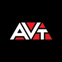 diseño de logotipo de letra de triángulo avt con forma de triángulo. monograma de diseño de logotipo de triángulo avt. plantilla de logotipo de vector de triángulo avt con color rojo. logotipo triangular avt logotipo simple, elegante y lujoso. avt