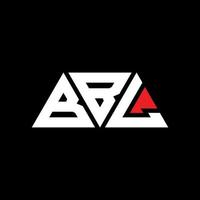 diseño de logotipo de letra de triángulo bbl con forma de triángulo. monograma de diseño de logotipo de triángulo bbl. plantilla de logotipo de vector de triángulo bbl con color rojo. logotipo triangular bbl logotipo simple, elegante y lujoso. barril