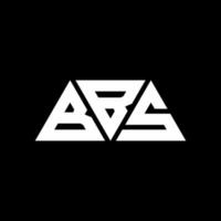 diseño de logotipo de letra triangular bbs con forma de triángulo. monograma de diseño de logotipo de triángulo bbs. plantilla de logotipo de vector de triángulo bbs con color rojo. logo triangular bbs logo simple, elegante y lujoso. bbs