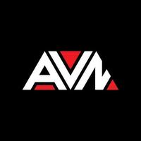 diseño de logotipo de letra de triángulo avn con forma de triángulo. monograma de diseño de logotipo de triángulo avn. plantilla de logotipo de vector de triángulo avn con color rojo. logotipo triangular avn logotipo simple, elegante y lujoso. avn