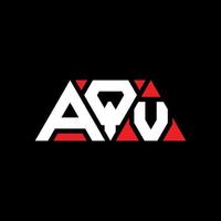 diseño de logotipo de letra triangular aqv con forma de triángulo. monograma de diseño de logotipo de triángulo aqv. plantilla de logotipo de vector de triángulo aqv con color rojo. logotipo triangular aqv logotipo simple, elegante y lujoso. acv