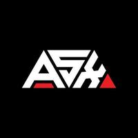 ASX triangle letter logo design with triangle shape. ASX triangle logo design monogram. ASX triangle vector logo template with red color. ASX triangular logo Simple, Elegant, and Luxurious Logo. ASX