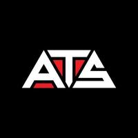 ATS triangle letter logo design with triangle shape. ATS triangle logo design monogram. ATS triangle vector logo template with red color. ATS triangular logo Simple, Elegant, and Luxurious Logo. ATS