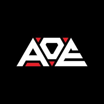 AOE triangle letter logo design with triangle shape. AOE triangle logo design monogram. AOE triangle vector logo template with red color. AOE triangular logo Simple, Elegant, and Luxurious Logo. AOE