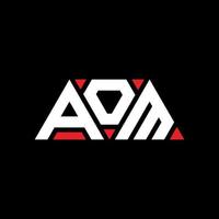 diseño de logotipo de letra triangular aom con forma de triángulo. monograma de diseño del logotipo del triángulo aom. plantilla de logotipo de vector de triángulo aom con color rojo. logotipo triangular aom logotipo simple, elegante y lujoso. aom