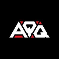 diseño de logotipo de letra triangular aqq con forma de triángulo. monograma de diseño del logotipo del triángulo aqq. plantilla de logotipo de vector de triángulo aqq con color rojo. logotipo triangular aqq logotipo simple, elegante y lujoso. aqq