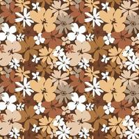 Seamless pattern with wildflower silhouettes. Perfect for textile, wallpaper or print design. vector