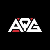 AQG triangle letter logo design with triangle shape. AQG triangle logo design monogram. AQG triangle vector logo template with red color. AQG triangular logo Simple, Elegant, and Luxurious Logo. AQG