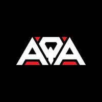 AQA triangle letter logo design with triangle shape. AQA triangle logo design monogram. AQA triangle vector logo template with red color. AQA triangular logo Simple, Elegant, and Luxurious Logo. AQA