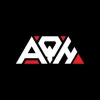 AQH triangle letter logo design with triangle shape. AQH triangle logo design monogram. AQH triangle vector logo template with red color. AQH triangular logo Simple, Elegant, and Luxurious Logo. AQH