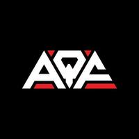 AQF triangle letter logo design with triangle shape. AQF triangle logo design monogram. AQF triangle vector logo template with red color. AQF triangular logo Simple, Elegant, and Luxurious Logo. AQF