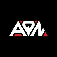 AQN triangle letter logo design with triangle shape. AQN triangle logo design monogram. AQN triangle vector logo template with red color. AQN triangular logo Simple, Elegant, and Luxurious Logo. AQN