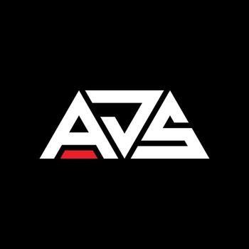 AJS triangle letter logo design with triangle shape. AJS triangle logo design monogram. AJS triangle vector logo template with red color. AJS triangular logo Simple, Elegant, and Luxurious Logo. AJS