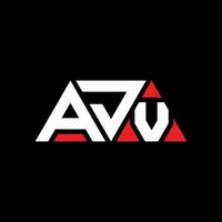 diseño de logotipo de letra triangular ajv con forma de triángulo. monograma de diseño del logotipo del triángulo ajv. plantilla de logotipo de vector de triángulo ajv con color rojo. logotipo triangular ajv logotipo simple, elegante y lujoso. ajv