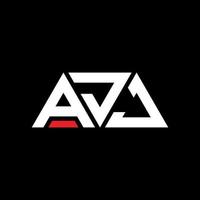 AJJ triangle letter logo design with triangle shape. AJJ triangle logo design monogram. AJJ triangle vector logo template with red color. AJJ triangular logo Simple, Elegant, and Luxurious Logo. AJJ