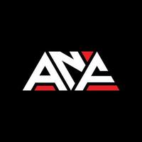 anf diseño de logotipo de letra triangular con forma de triángulo. monograma de diseño de logotipo de triángulo anf. anf plantilla de logotipo de vector de triángulo con color rojo. anf logo triangular logo simple, elegante y lujoso. y