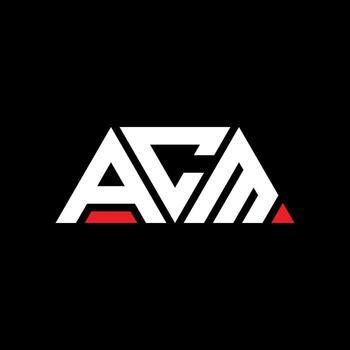 ACM triangle letter logo design with triangle shape. ACM triangle logo design monogram. ACM triangle vector logo template with red color. ACM triangular logo Simple, Elegant, and Luxurious Logo. ACM