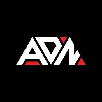 ADN triangle letter logo design with triangle shape. ADN triangle logo design monogram. ADN triangle vector logo template with red color. ADN triangular logo Simple, Elegant, and Luxurious Logo. ADN