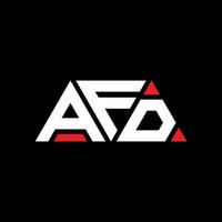 diseño de logotipo de letra triangular afd con forma de triángulo. monograma de diseño del logotipo del triángulo afd. plantilla de logotipo de vector de triángulo afd con color rojo. logo triangular afd logo simple, elegante y lujoso. afd