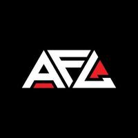 diseño de logotipo de letra triangular afl con forma de triángulo. monograma de diseño de logotipo de triángulo afl. plantilla de logotipo de vector de triángulo afl con color rojo. logo triangular afl logo simple, elegante y lujoso. afl