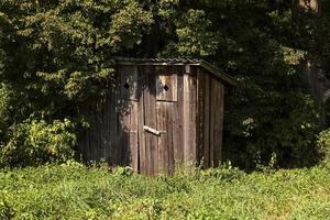 wooden toilet . park photo