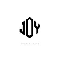 JDY letter logo design with polygon shape. JDY polygon and cube shape logo design. JDY hexagon vector logo template white and black colors. JDY monogram, business and real estate logo.