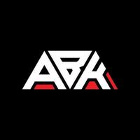 ABK triangle letter logo design with triangle shape. ABK triangle logo design monogram. ABK triangle vector logo template with red color. ABK triangular logo Simple, Elegant, and Luxurious Logo. ABK