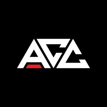 ACC triangle letter logo design with triangle shape. ACC triangle logo design monogram. ACC triangle vector logo template with red color. ACC triangular logo Simple, Elegant, and Luxurious Logo. ACC