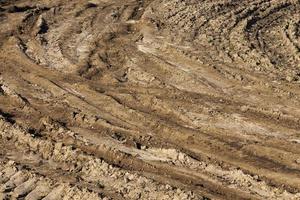 Tire track , close up photo