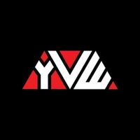 Diseño de logotipo de letra triangular yvw con forma de triángulo. monograma de diseño del logotipo del triángulo yvw. plantilla de logotipo de vector de triángulo yvw con color rojo. logotipo triangular yvw logotipo simple, elegante y lujoso. yvw