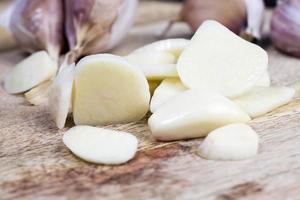 minced pieces of garlic photo