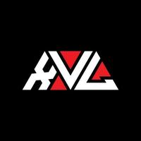 XVL triangle letter logo design with triangle shape. XVL triangle logo design monogram. XVL triangle vector logo template with red color. XVL triangular logo Simple, Elegant, and Luxurious Logo. XVL