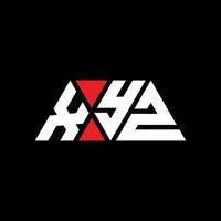 XYZ triangle letter logo design with triangle shape. XYZ triangle logo design monogram. XYZ triangle vector logo template with red color. XYZ triangular logo Simple, Elegant, and Luxurious Logo. XYZ