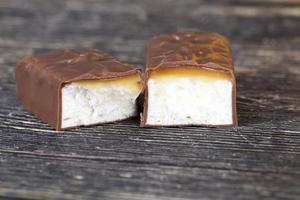 White vanilla nougat milk chocolate photo