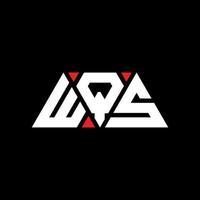 diseño de logotipo de letra triangular wqs con forma de triángulo. monograma de diseño del logotipo del triángulo wqs. plantilla de logotipo de vector de triángulo wqs con color rojo. logotipo triangular wqs logotipo simple, elegante y lujoso. wqs